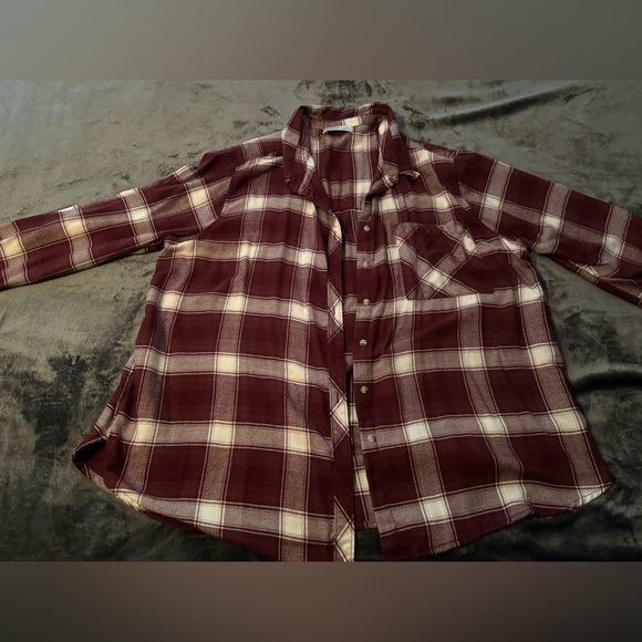 Arizona Jeans Company Red White Comfy Oversized Fall Flannel Size XXL - Picture 2 of 11